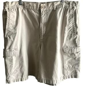 Men’s Beige Cargo Shorts‎ Size 38 Savane 100% Cotton Outdoor Hiking Pockets